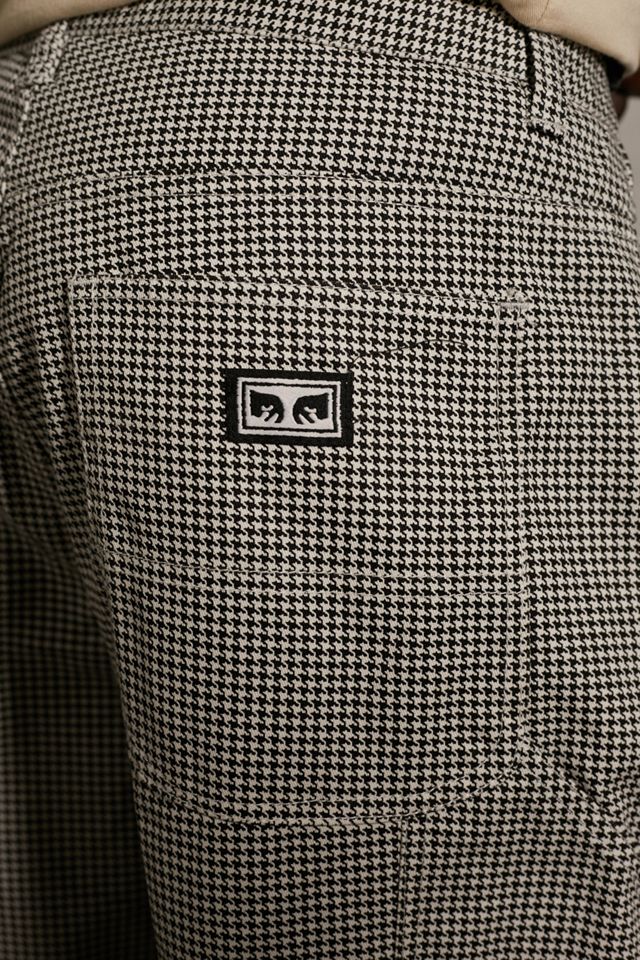OBEY Houndstooth Hardwork Carpenter Pantaloni #2