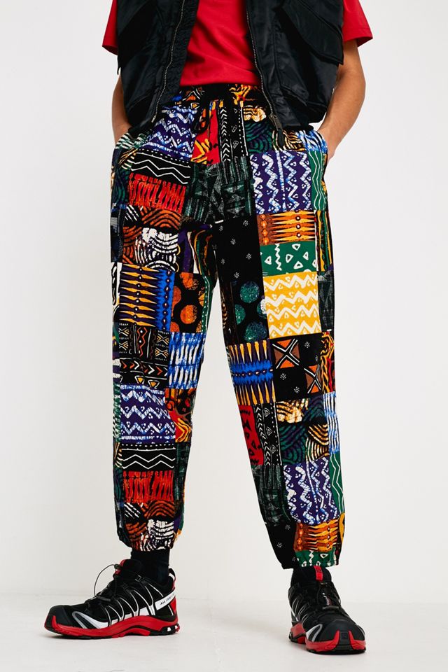 UO Xander Pantaloni patchwork stampa #1