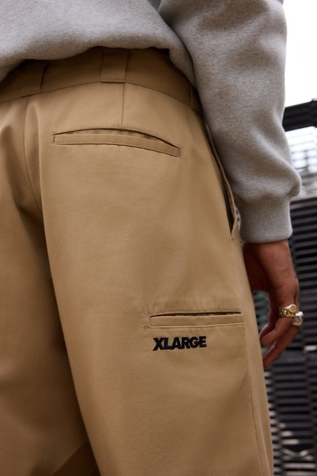 XLARGE Beige Embroidered Work Trousers #1