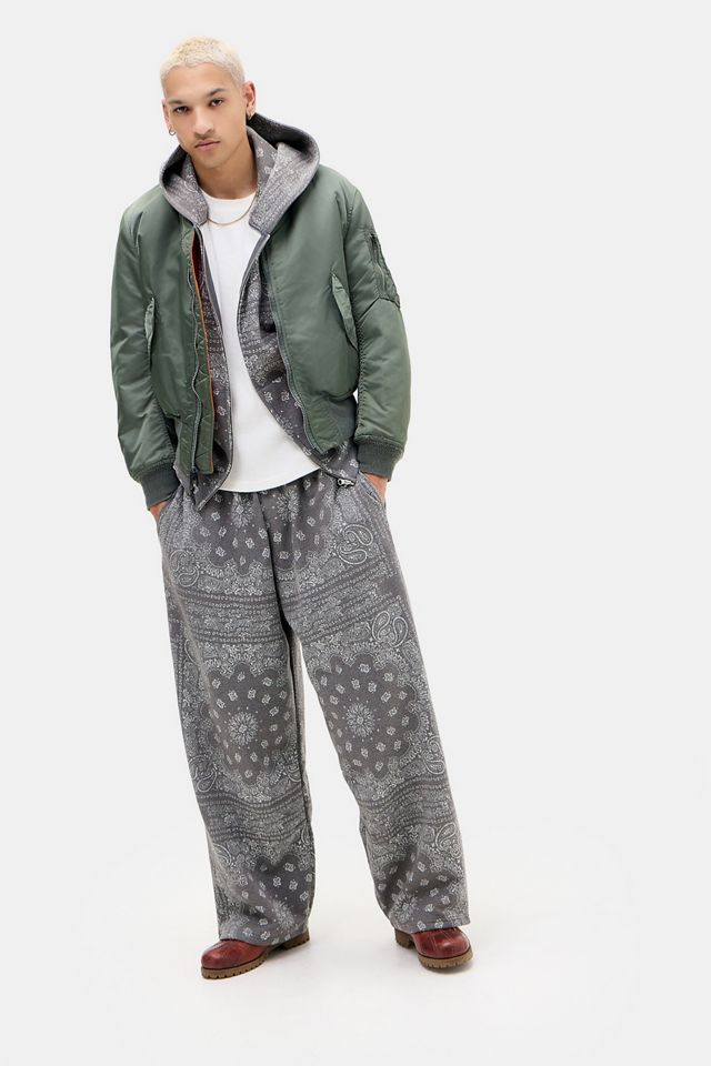 BDG Black Zax Paisley Joggers #1
