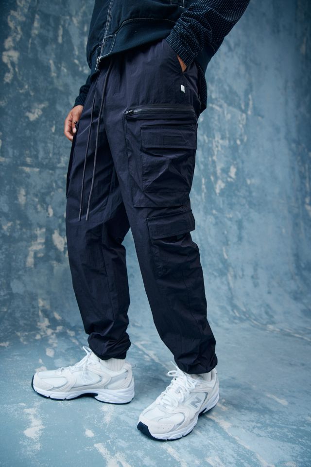Standard Cloth Black Crinkle Nylon Cargo Pants | Urban Outfitters UK