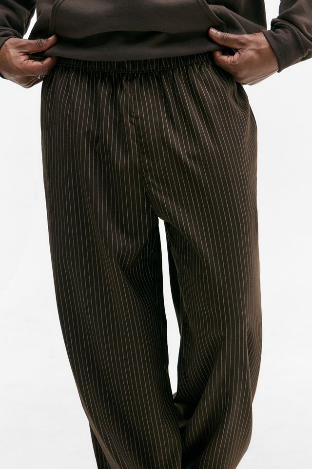 Standard Cloth Brown Pinstripe Trousers #2