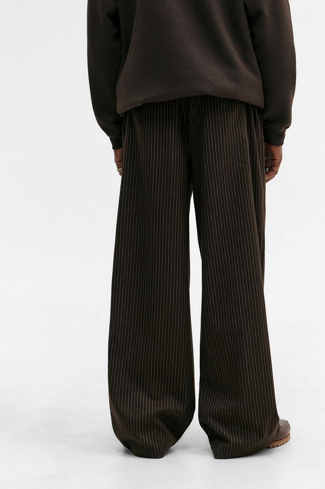 Standard Cloth Brown Pinstripe Trousers #3