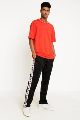 Red kappa store track pants mens