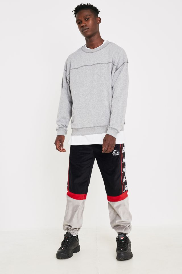 Kappa Serena Black and Grey Track Pants