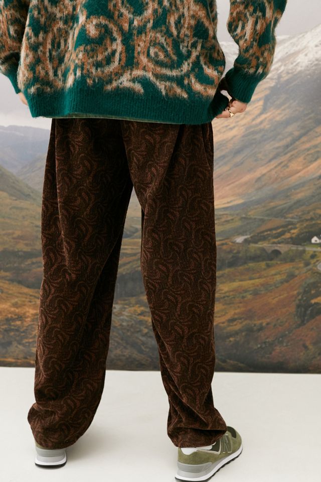 BDG Brown Corduroy Paisley PJ Pants #2