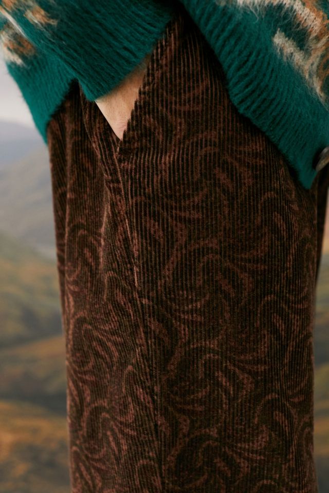 BDG Brown Corduroy Paisley PJ Pants #3