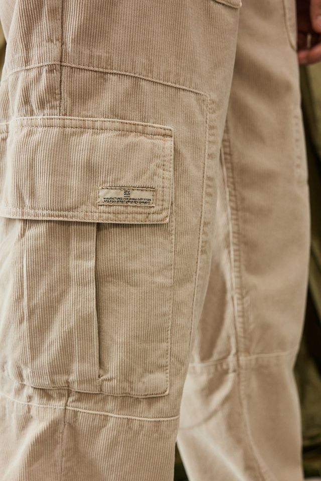 BDG Ecru Corduroy Cargo Pants #1