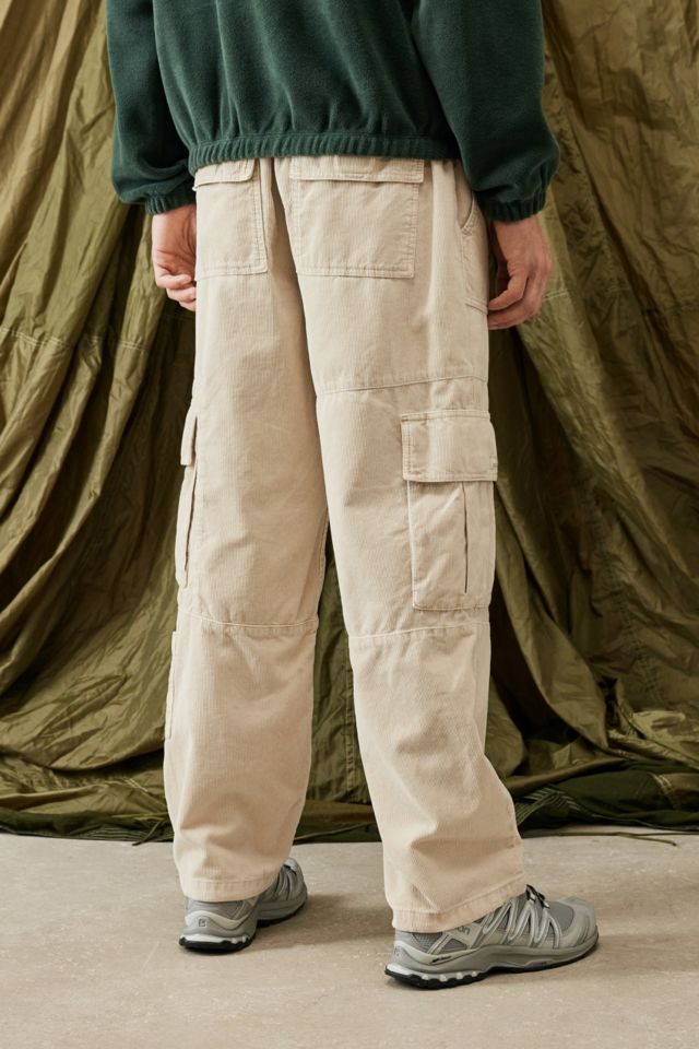 BDG Ecru Corduroy Cargo Pants #2