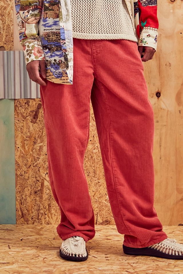 Jeans Svasati In Velluto A Coste Rosa BDG, Taglia 28, Vita Alta, Donna, Nuovi Con Etichetta