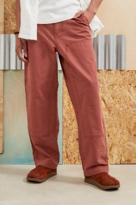 BDG Brick Cillian Canvas Carpenter Trousers - Brown 32W 30L at Urban Outfitters