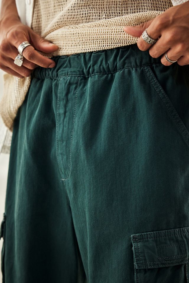 BDG Forest Green Herringbone Cargo Pants #2