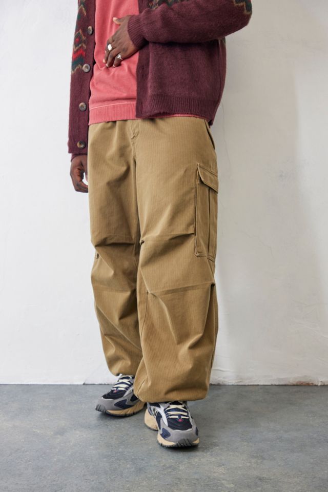 BDG Camel Baggy Tech Cargo Pants | Urban Outfitters UK