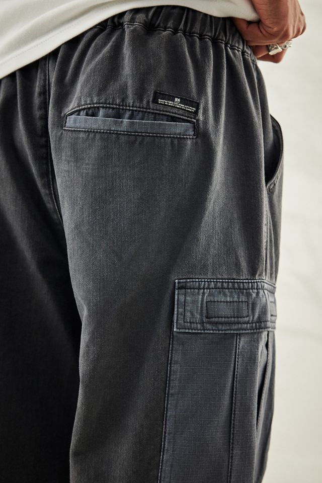 BDG Washed Black Herringbone Contrast Pocket Cargo Pants  #1