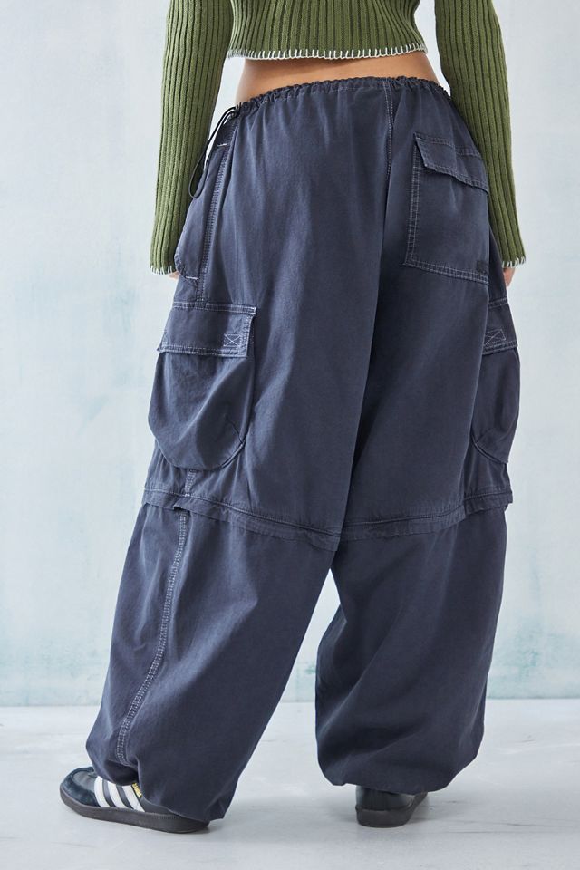 BDG – Weite Tech-Hose in verwaschenem Schwarz mit Zip-off-Beinen #8