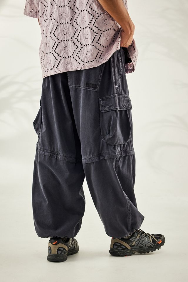 BDG – Weite Tech-Hose in verwaschenem Schwarz mit Zip-off-Beinen #3