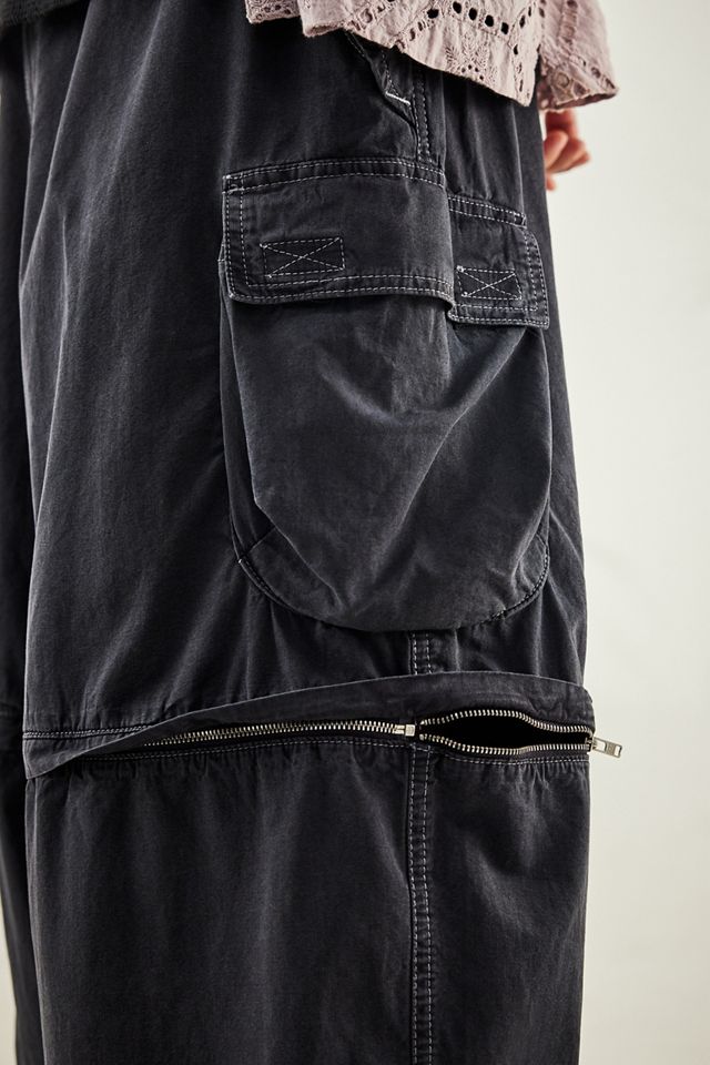 BDG – Weite Tech-Hose in verwaschenem Schwarz mit Zip-off-Beinen #4