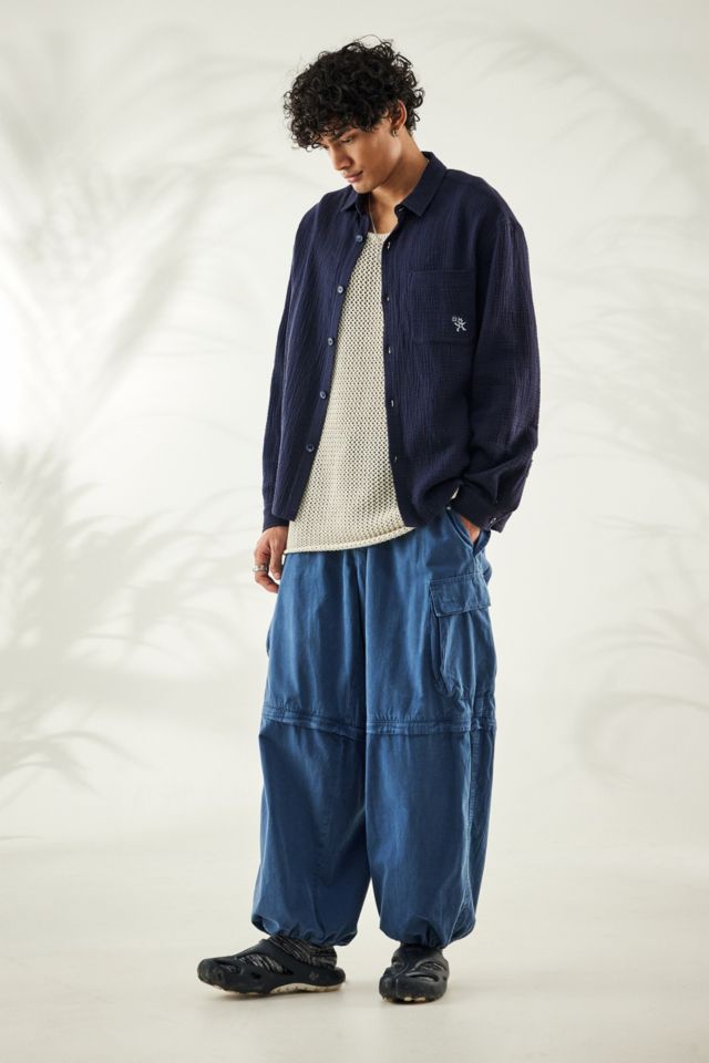 BDG Jewel Blue Zip-Off Baggy Tech Pants | Urban Outfitters UK