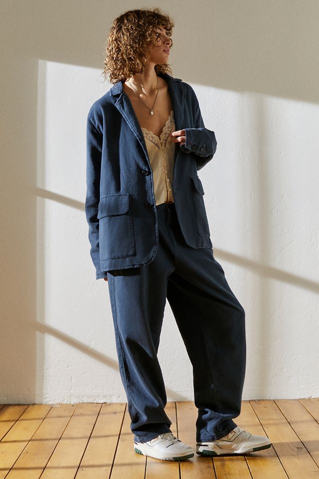 Loom Pantaloni Seth in cotone testurizzato blu navy #7