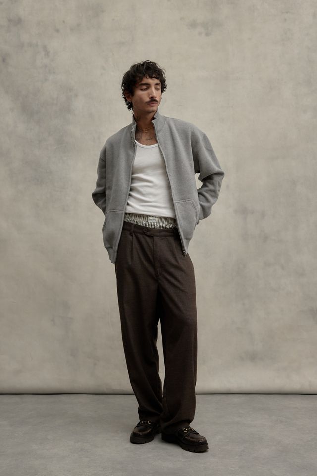 Loom Greer Brown Pinstripe Trousers #1