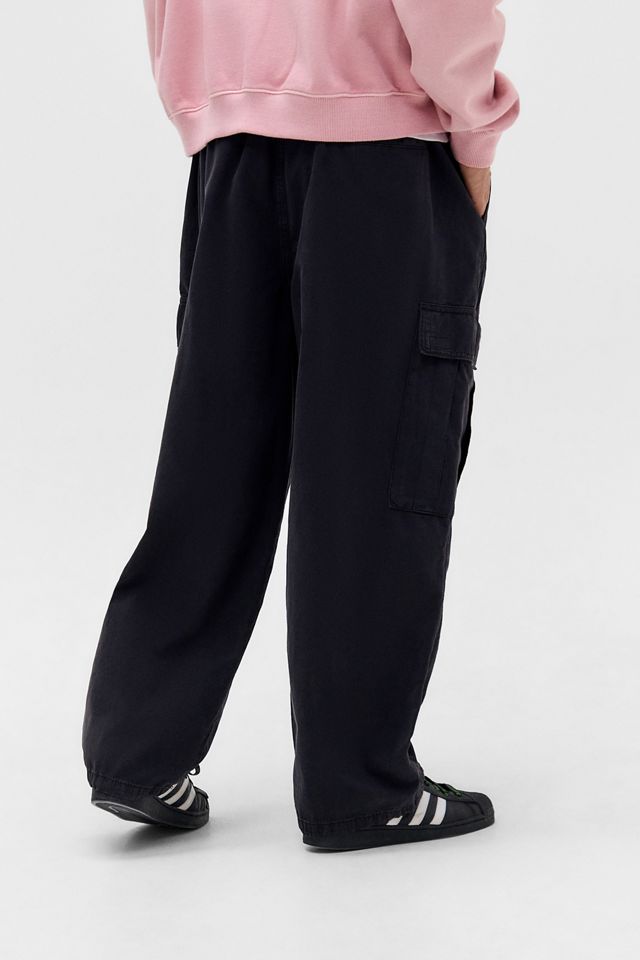 iets frans... Black Poplin Chino Cargo Pants #2