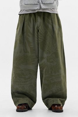 BDG Khaki Bobbi Eagle Cocoon Trousers