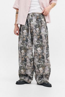 Pantaloni Baggy Cocoon Bobbi Camouflage Acquerello BDG