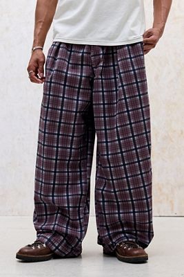 BDG Purple Bobbi Check Baggy Trousers