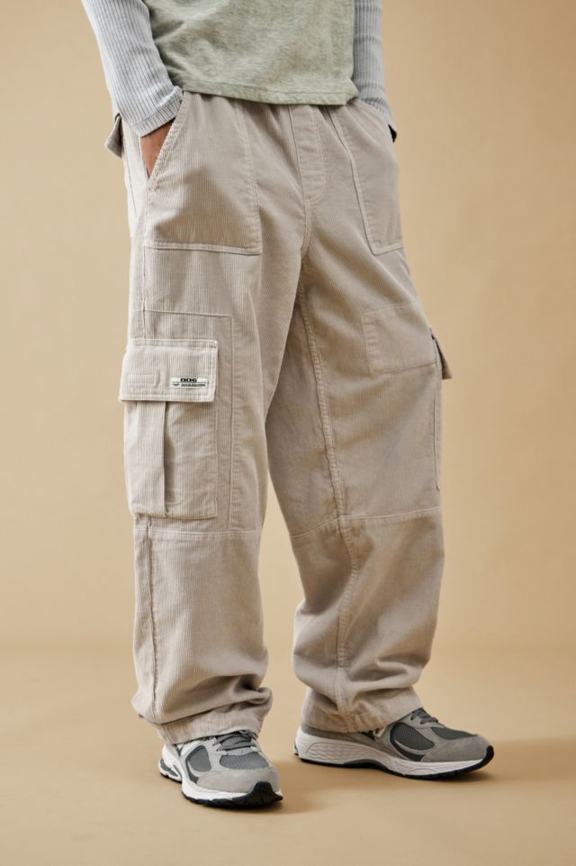 CORDUROY CARGO PANTS - Beige