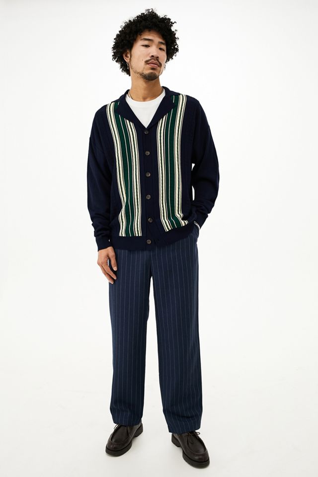 Pantalones inteligentes Loom Navy Pinstripe #1