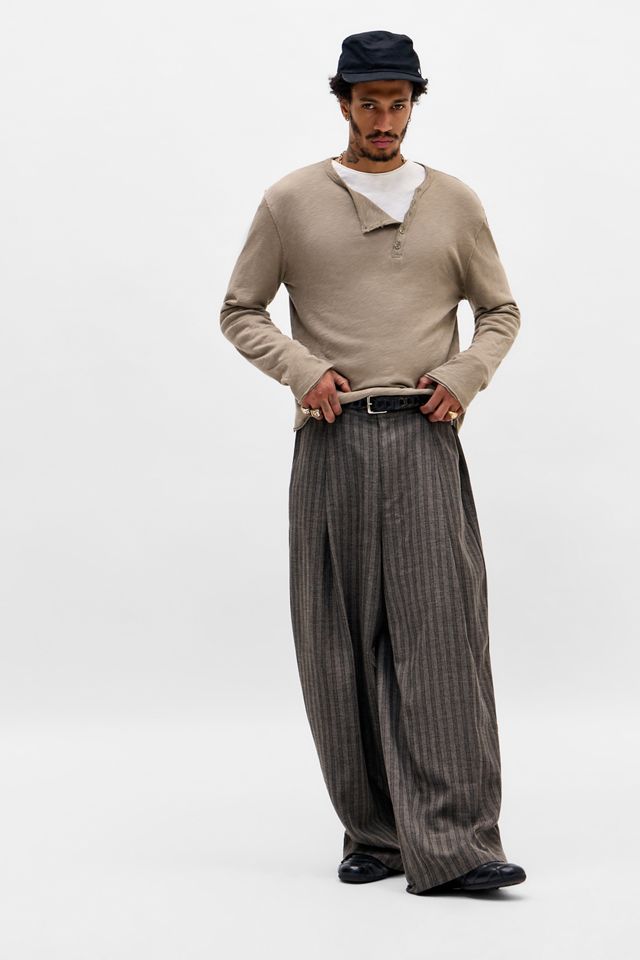 Pantalon Noa à fines rayures marron UO Archive #1