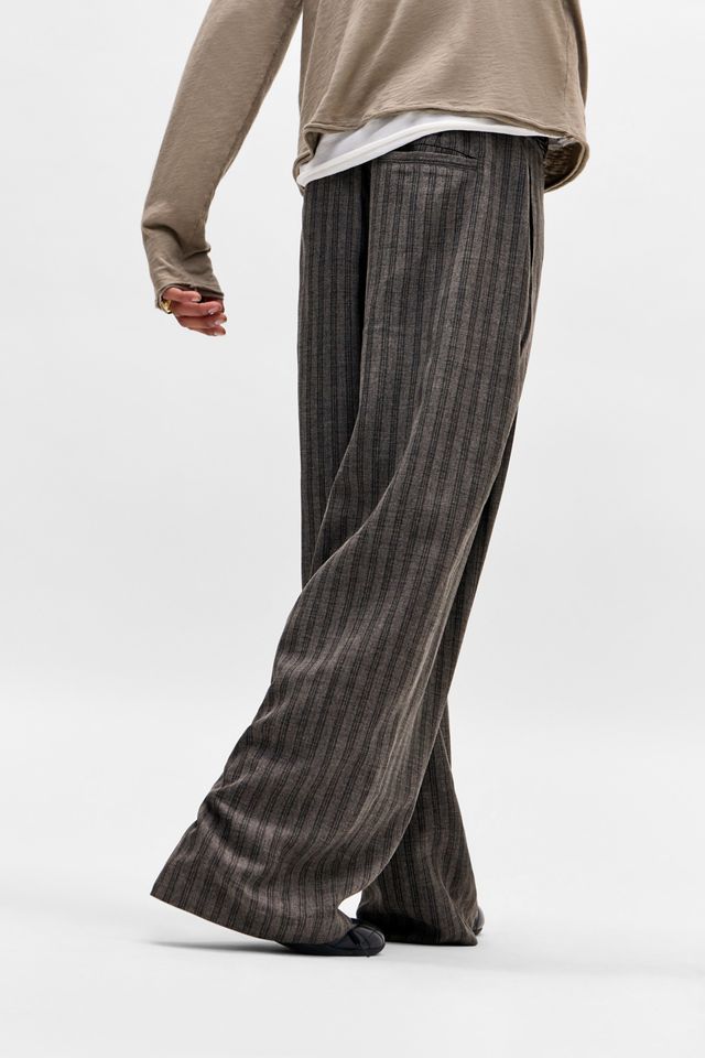 Pantalon Noa à fines rayures marron UO Archive #3