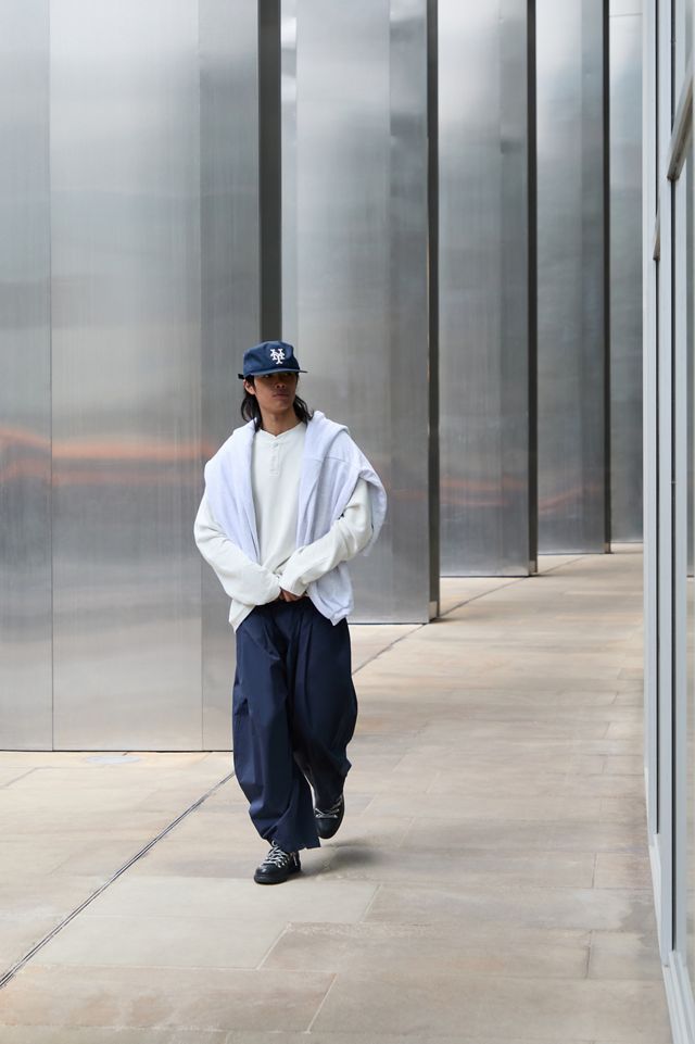 Pantaloni Baggy Essenziali Blu Marino Anglan #2