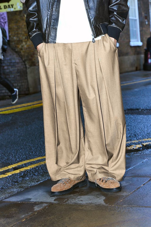 Anglan Beige Dart Baggy Ballon Hosen #1