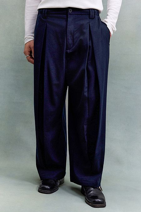 Anglan Navy Dart Balloon Trousers