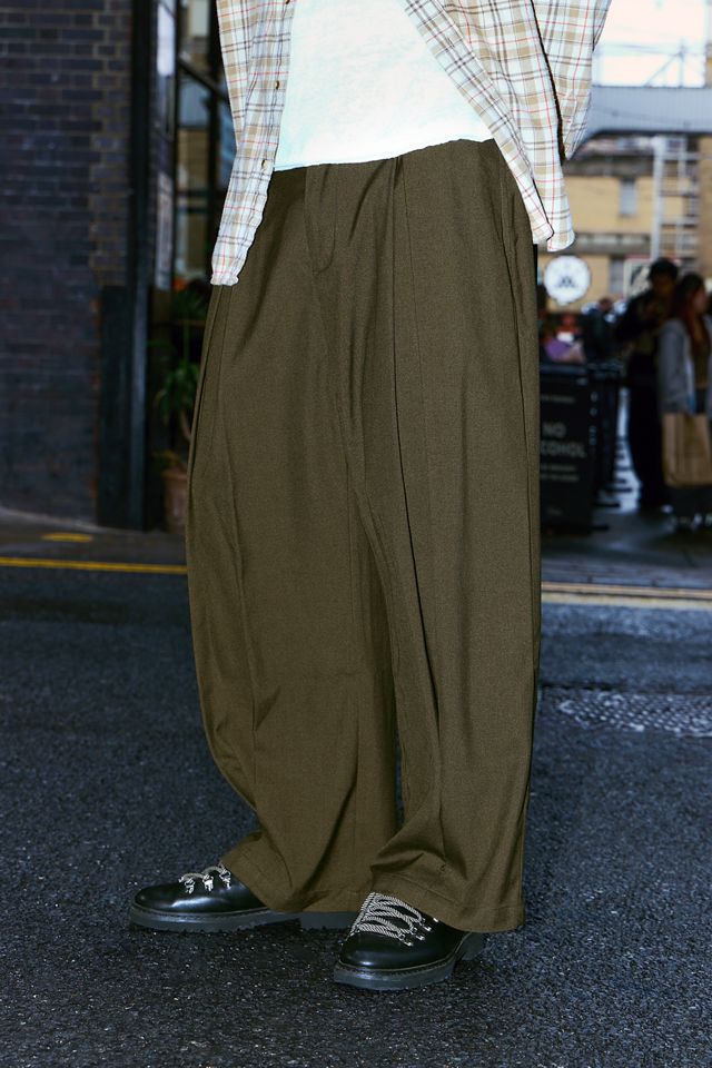 Anglan Deep Green Dart Balloon Trousers #1