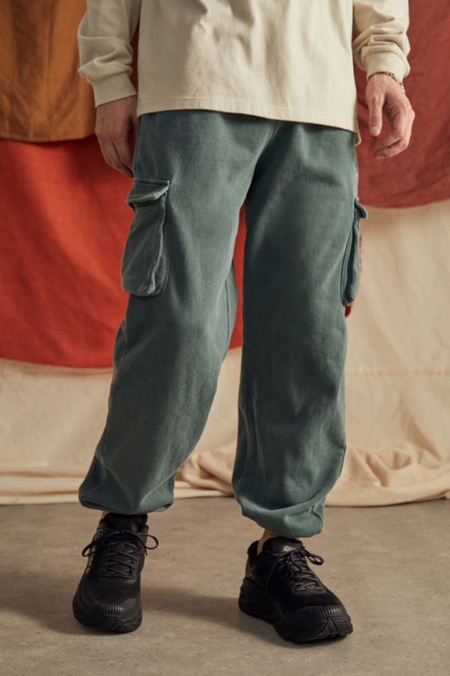 UO Nomad Green Jersey Cargo Joggers | Urban Outfitters UK
