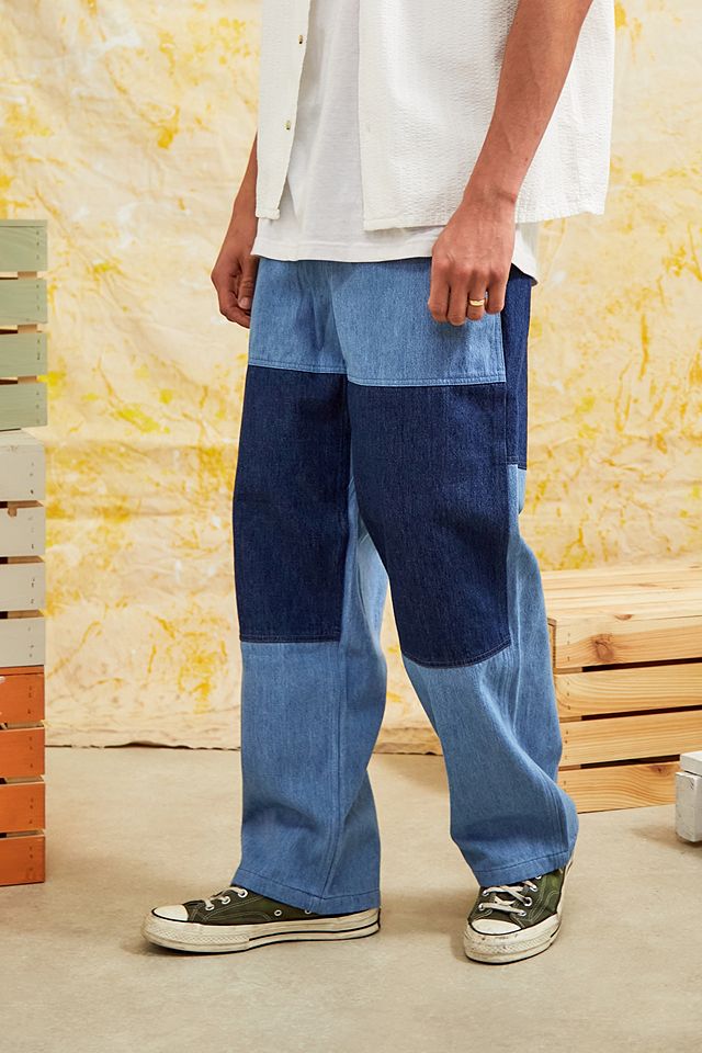 Gramicci Wide Patchwork Denim Pants | Urban Outfitters UK