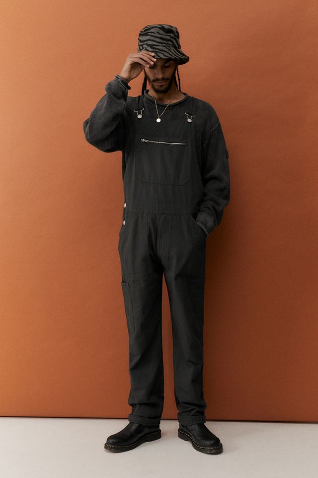Uskees Faded Black Bib Overalls Urban Outfitters UK
