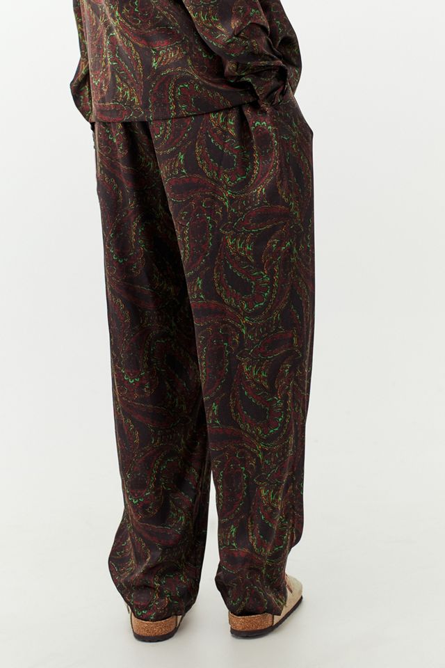 Loom – Pyjamahose in Braun mit Paisleymuster #1