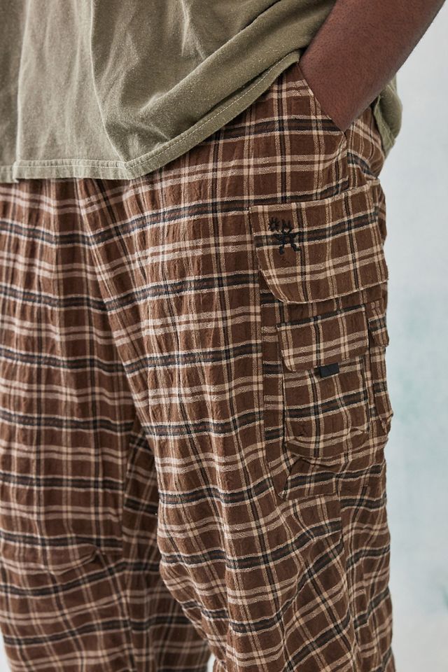UO Nomad Brown Check Belted Climber Pants #3