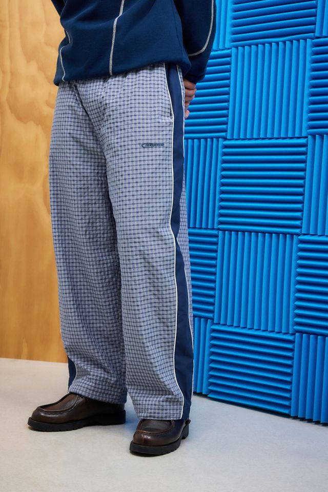 iets frans... Blue Harri Check Panel Joggers #1