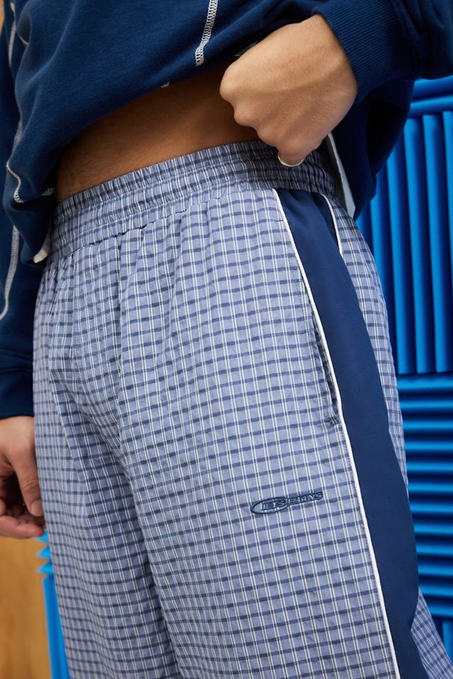 iets frans... Blue Harri Check Panel Joggers #2