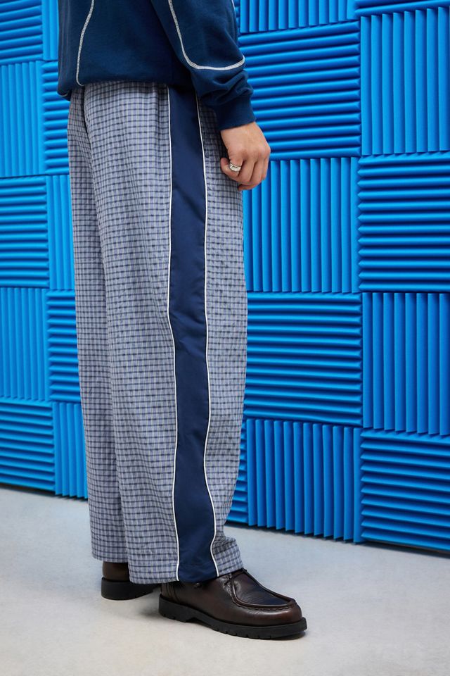 iets frans... Blue Harri Check Panel Joggers #4