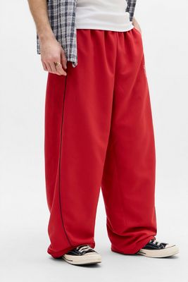 Pantalon de survêtement en microfibre rouge et écru iets frans...