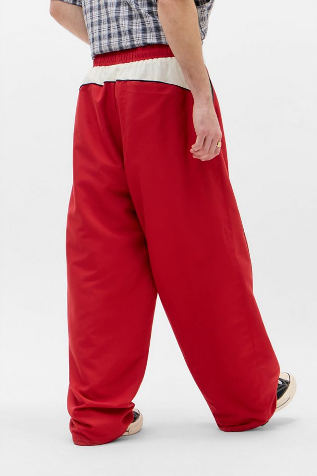 iets frans... Pantaloni da Tuta in Microfibra Rosso ed Ecru #3