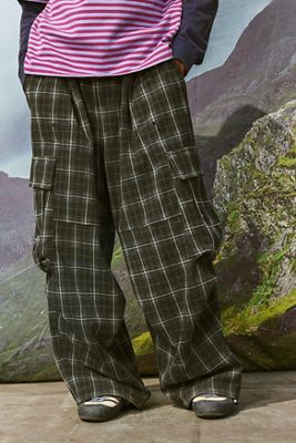 iets frans... Black XL Check Cargo Pants