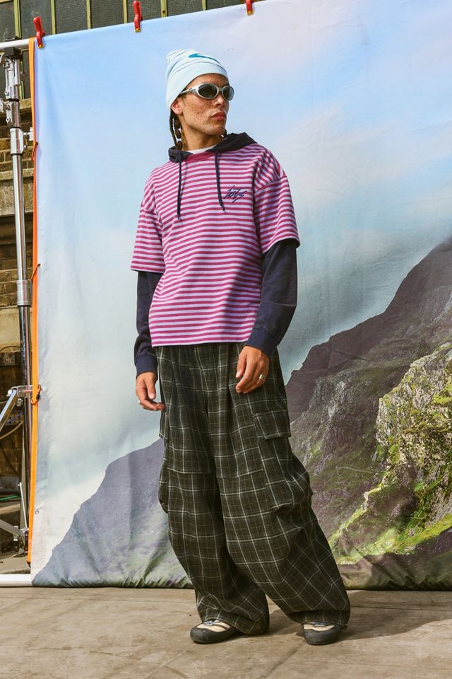 iets frans... Black XL Check Cargo Pants #1