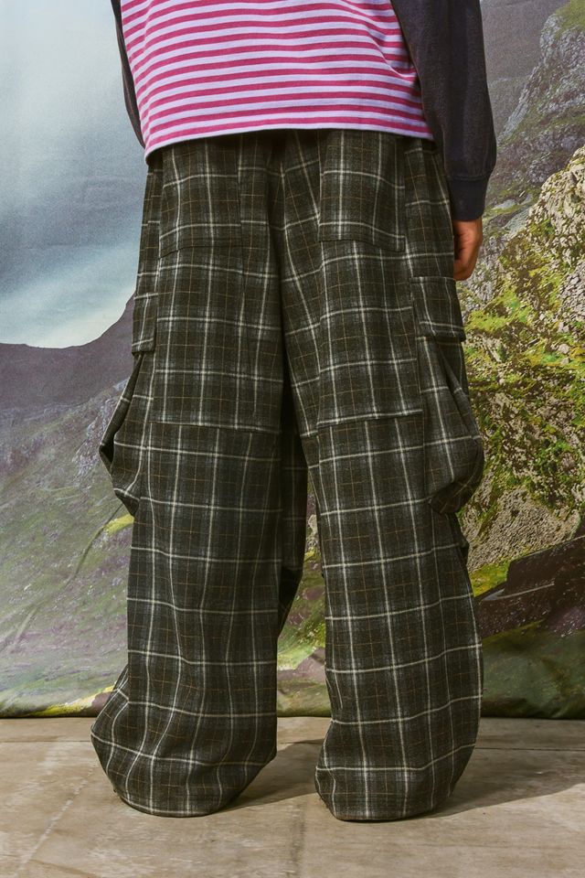 iets frans... Black XL Check Cargo Pants #3