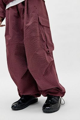 iets frans... XL Baggy Check Cargo Trousers